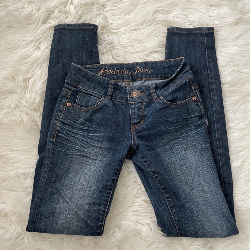Dark denim skinny jeans